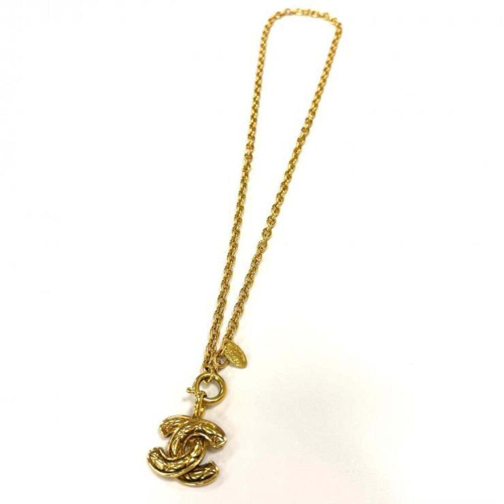CHANEL Authentic Vintage Gold Logo Necklace - Picture 4 of 7